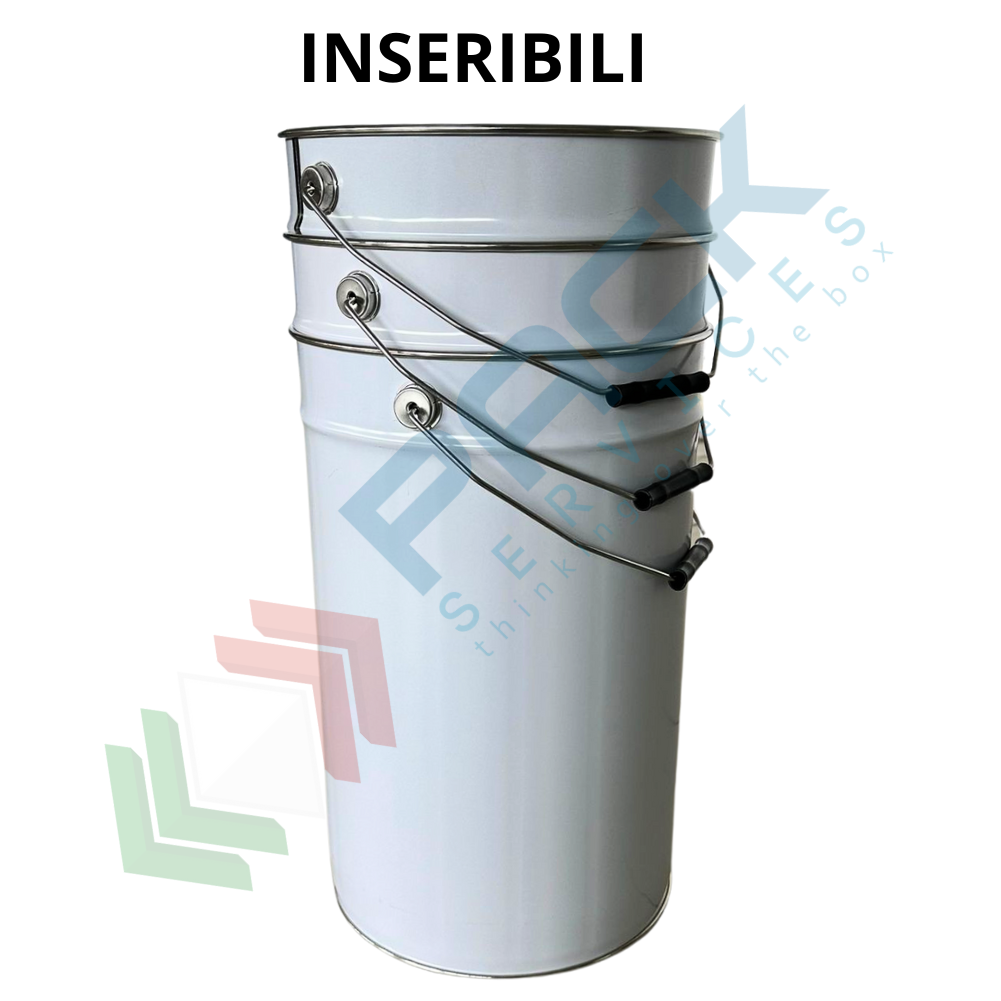Secchio zincato da 12 L, con manico in legno