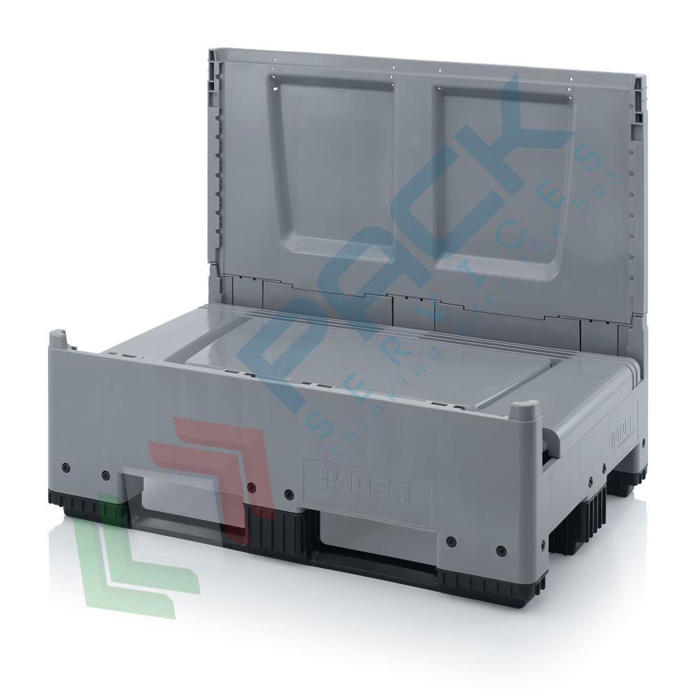 Cassa Pallet In Plastica  HDPE  4 Piedi, Mis. 1200 L X 1000 P X 580 H Mm Portata 320 Kg Volume 400 Lt