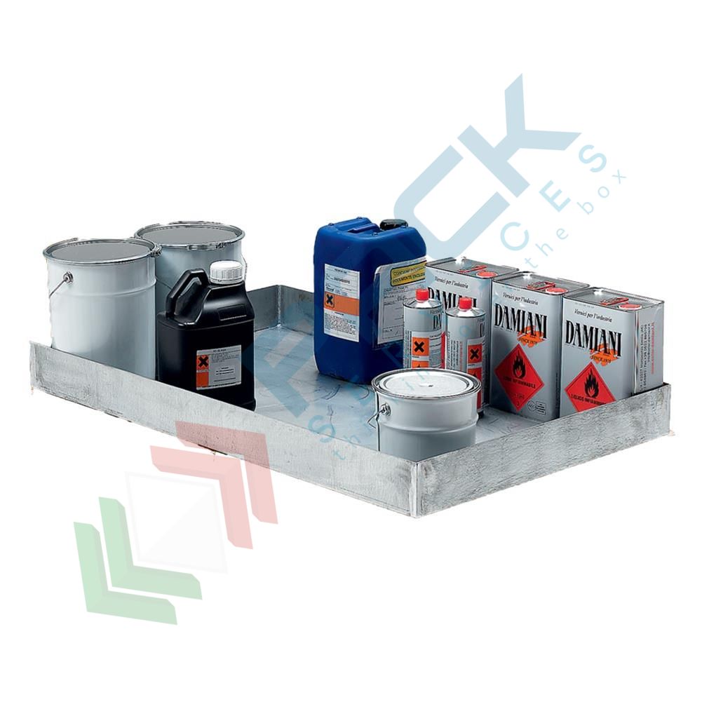 Vasca Di Contenimento Liquidi In PE Gialla | 280 Lt | Per 2 Fusti | Resistente A Chemical | Euro Pallet - Foto 13