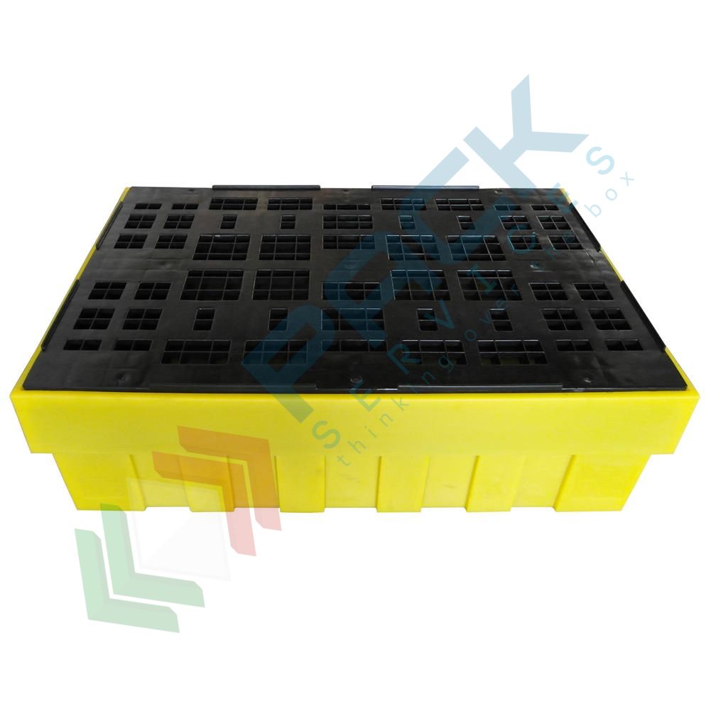 Vasca Di Contenimento Liquidi In Plastica PE - Per 2 Fusti, Capacità 280 Lt - Foto 5