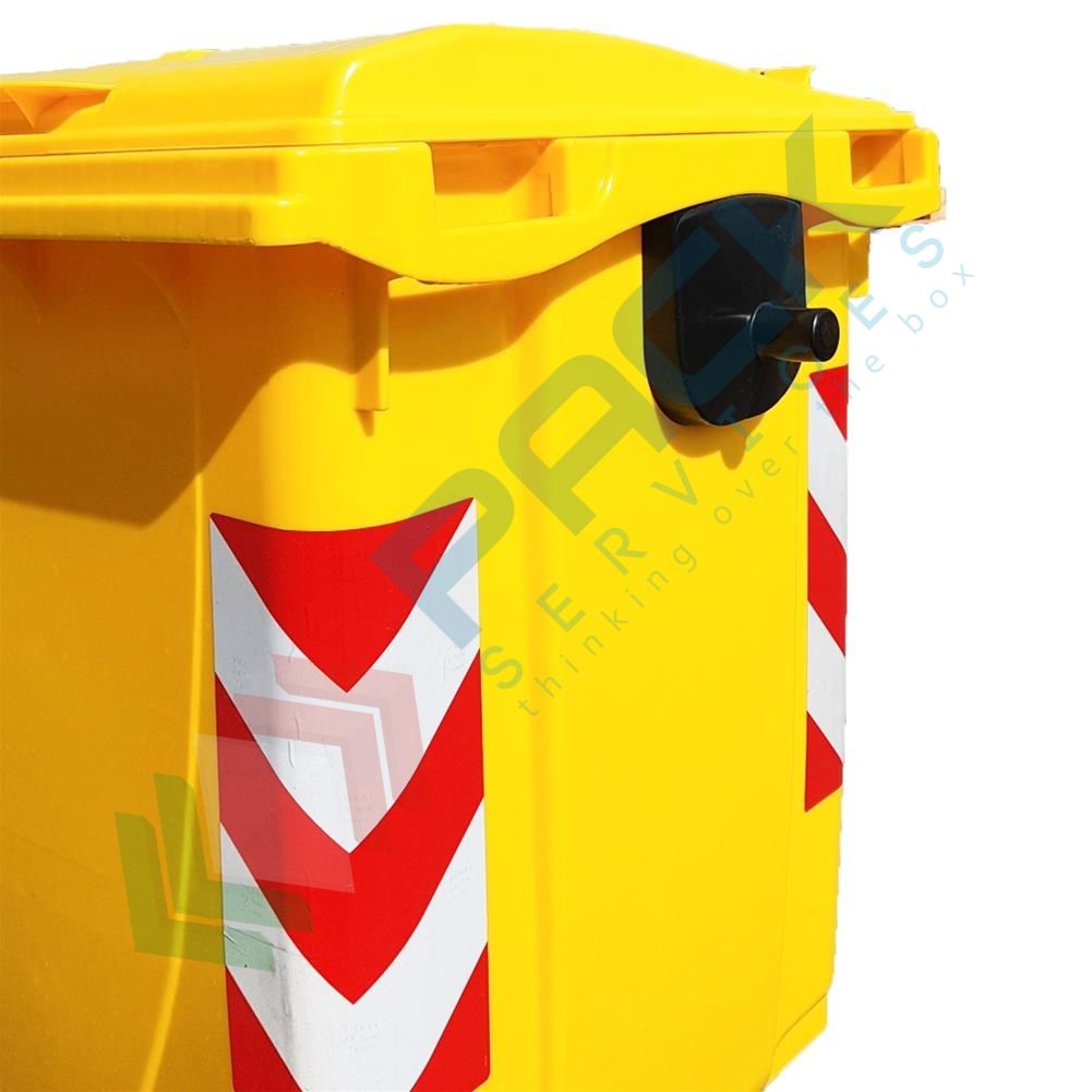 Cassonetto Differenziata 1100 Litri - UNI EN 840 - Grigio Chiaro Con Ruote - Foto 5