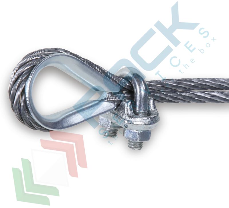 Morsetto serracavo STANDERS in acciaio zincato per cavo 6 mm, 2 pezzi
