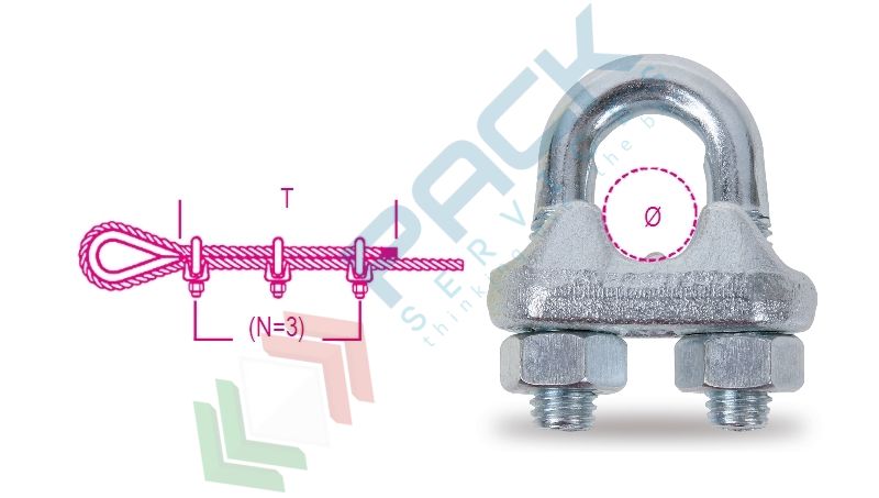 Morsetti A Cavallotto Per Funi Metalliche. ~ DIN 741, ~ ISO EN 13411 - Foto 7