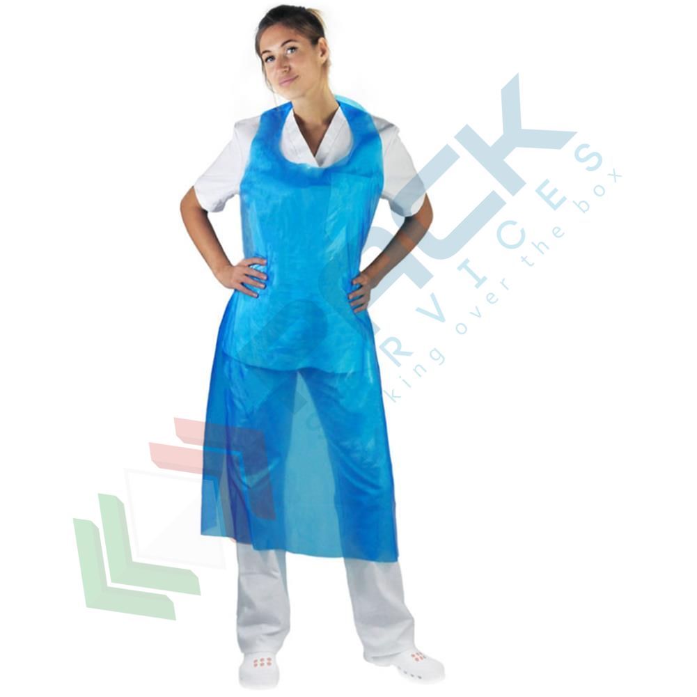 100 Pezzi Grembiuli Monouso In Polietilene | Bianco E Blu | Impermeabili Per Cucina E Cura Personale - Foto 9