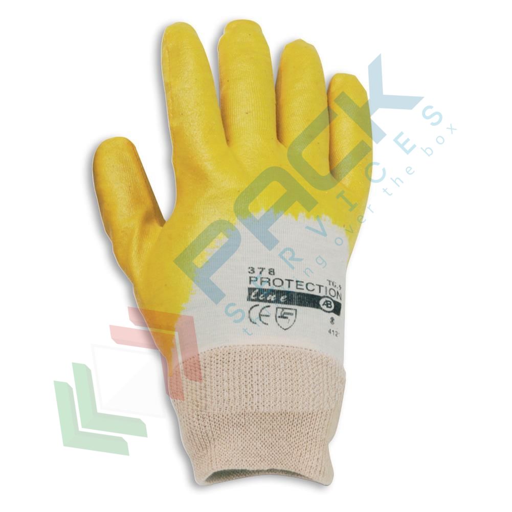 Guanti da lavoro di sicurezza in nrile blu Jersey di cotone