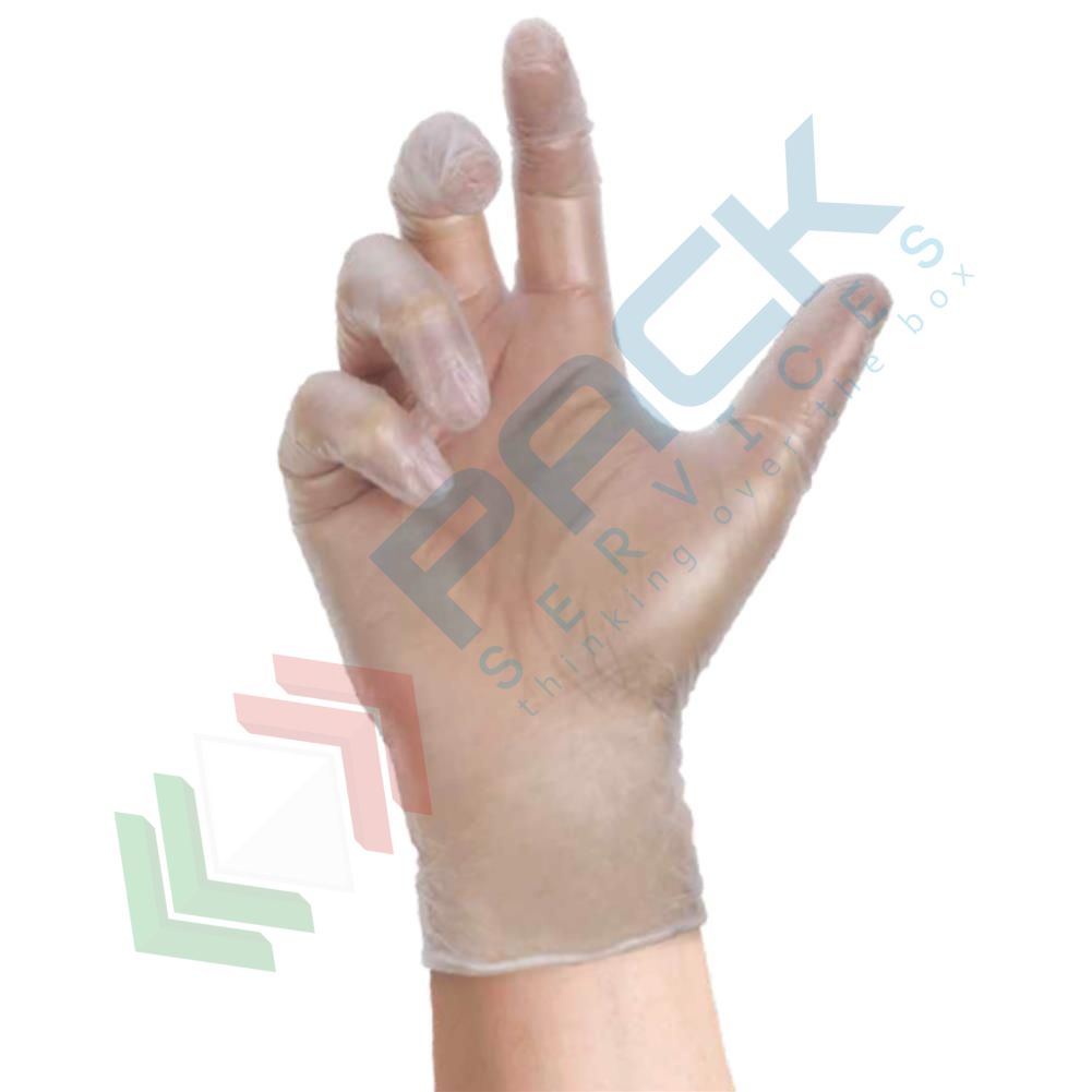 100 Guanti Monouso In Vinile Trasparente - Taglia L, Senza Polvere, Senza Lattice, Resistenti