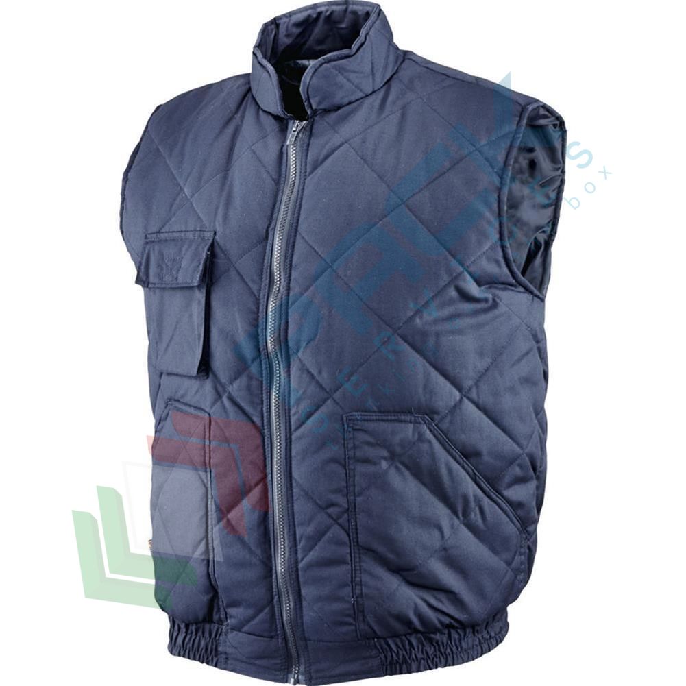 Gilet Lungo E Trapuntato HYPRAR Con Design A Spina Di Pesce, Collo Alto E Cerniera A Cursore Doppio