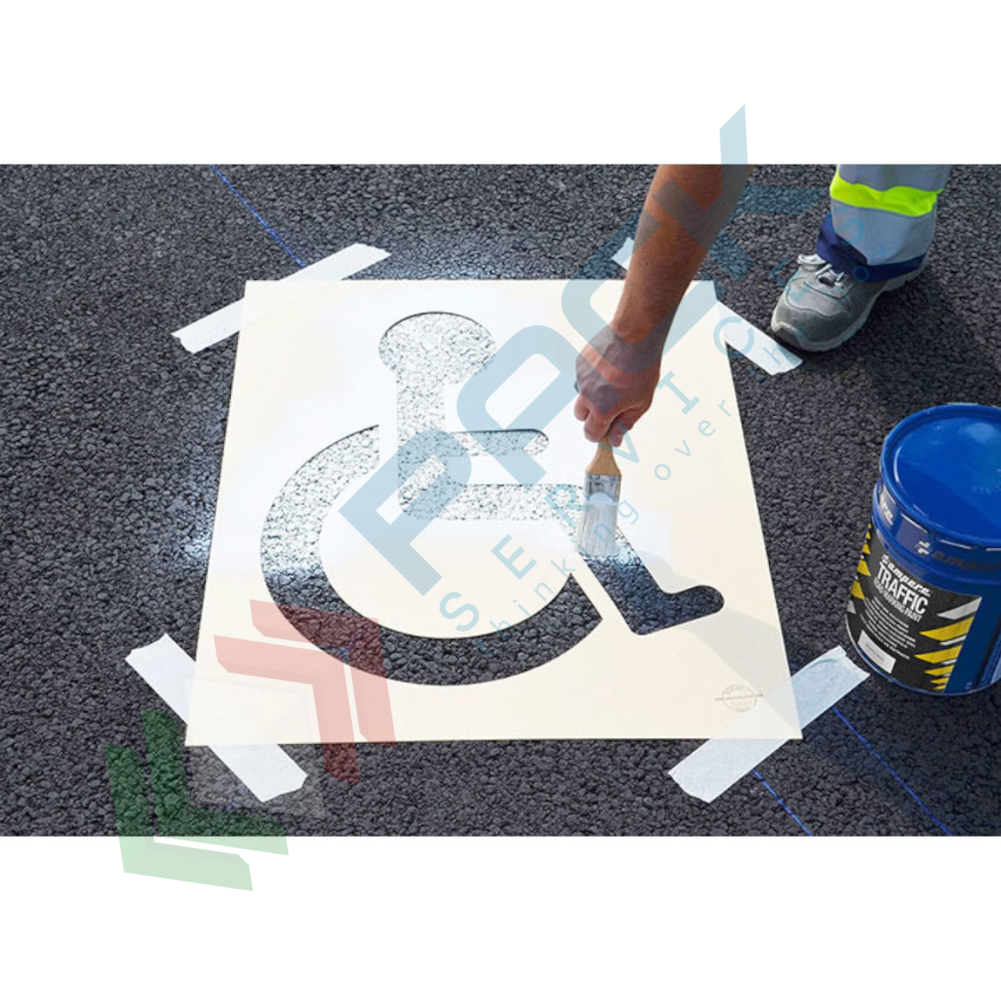Spartitraffico smalto segnaletico bianco kg 4 per asfalto, ferro e legno