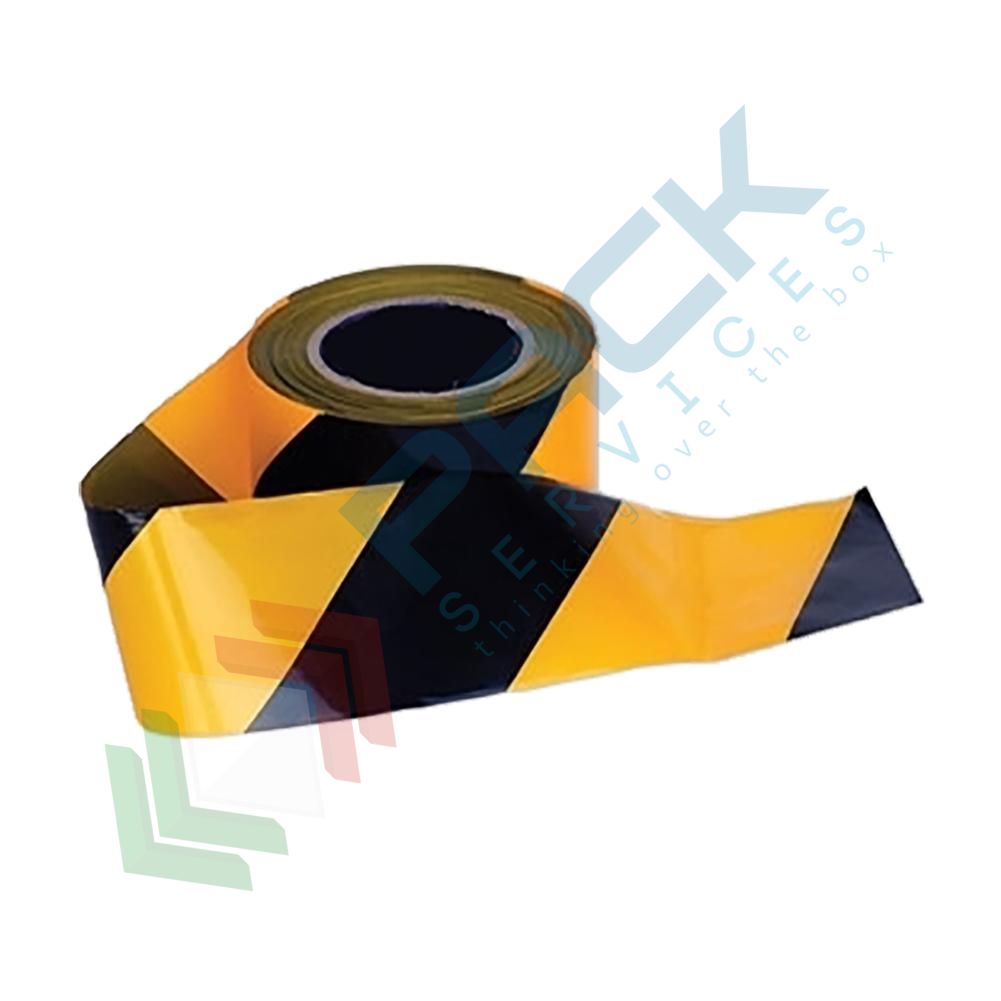 50mm Nastro Di Sicurezza Nero E Giallo 50mm - 2 Rotoli Da 33m Per Segnalazione Pericoli Nastro Sicurezza Giallo Nero - Foto 2