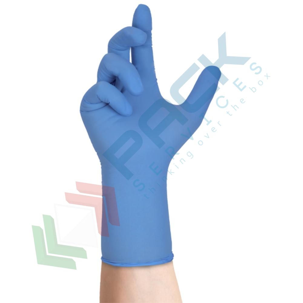 AIESI® Guanti in Nitrile monouso senza polvere XL (100 pezzi) azzurri per uso professionale DOCTOR GLOVES