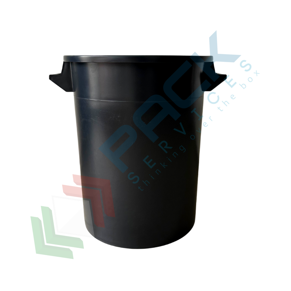 Bidone industriale in HDPE 35 Lt, nero