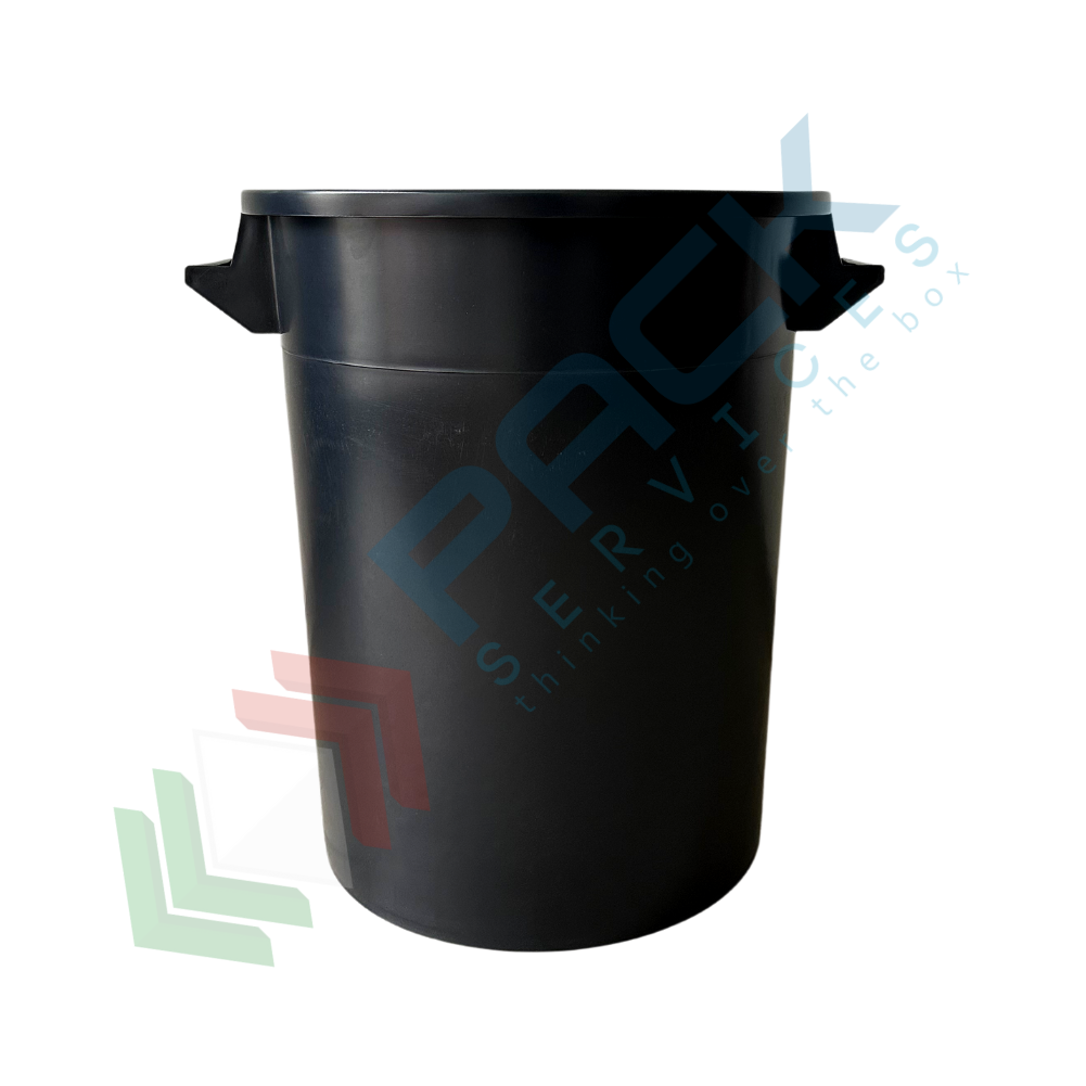 Bidone industriale in HDPE 50 Lt, nero