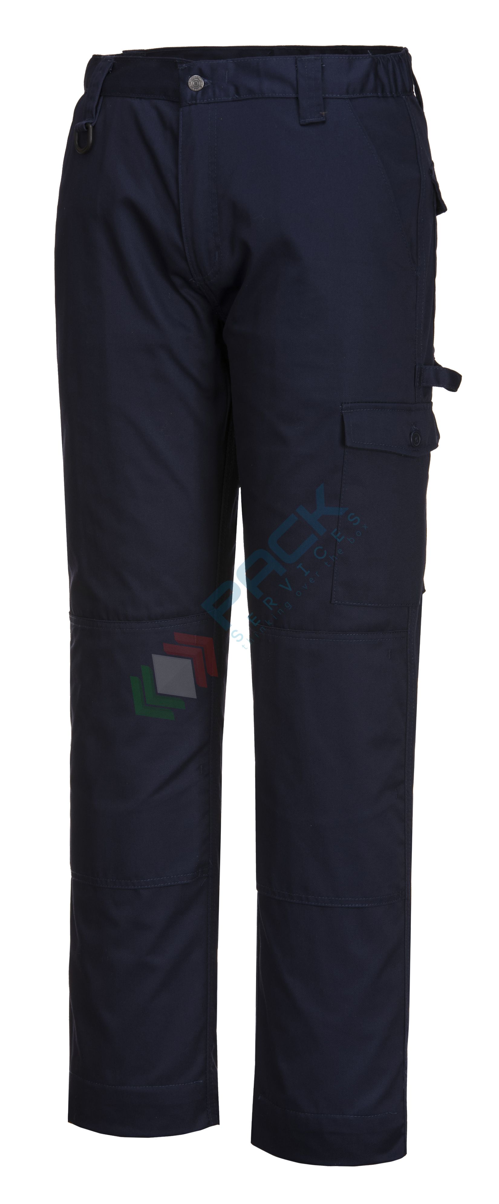 Pantaloni Da Lavoro Cofra V181 - Taglia L, Blu Navy, Tasche Multiple, Imbottitura Ginocchio Regolabile