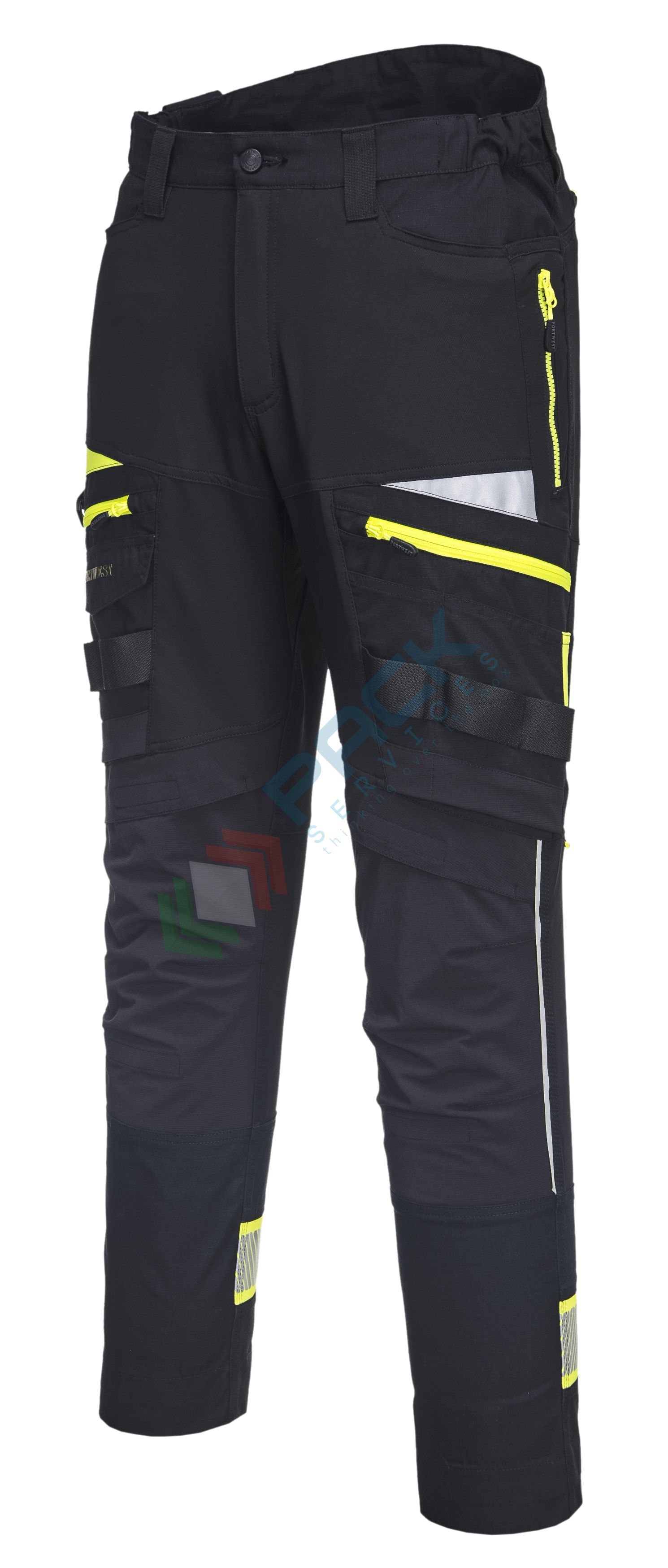 Pantalone Da Lavoro B&amp;C Uomo &ndash; Multi Tasca &ndash; Tessuto Resistente 65% Poliestere 35% Cotone