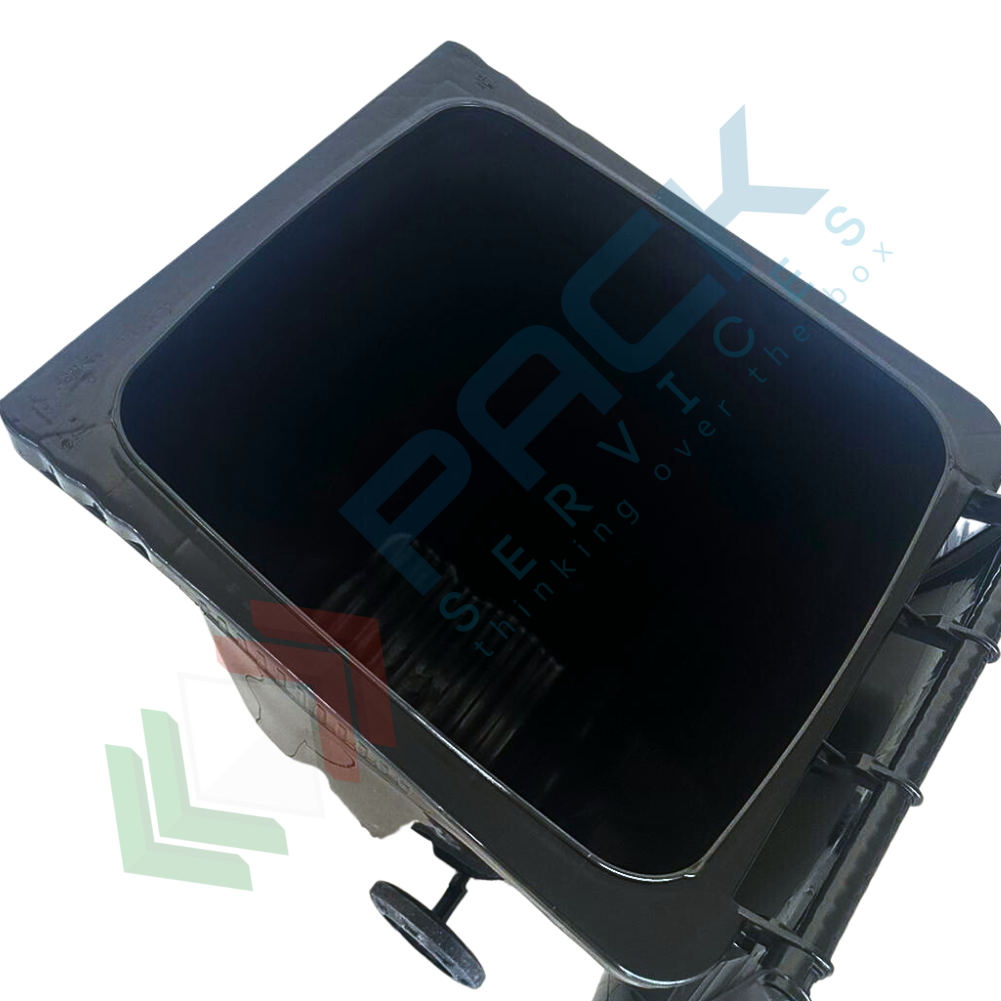 Bidone Spazzatura 240 Lt, UNI EN 840, Colore Grigio - Foto 11