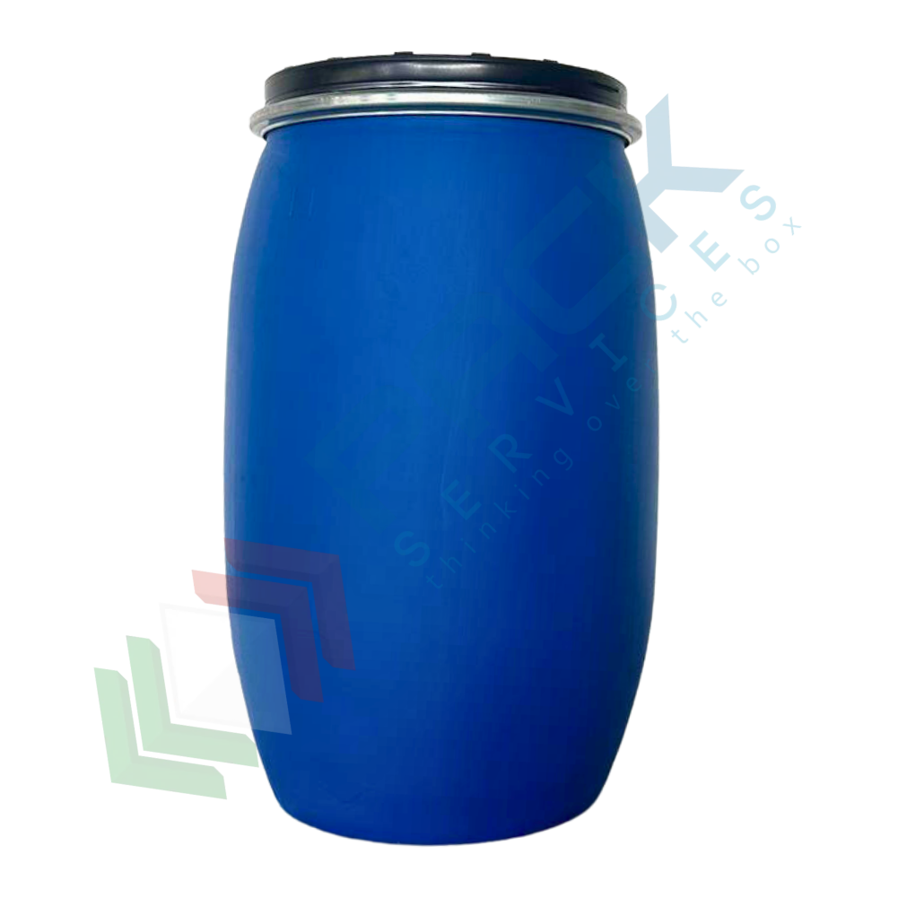 Fusto In Plastica HDPE Blu Da 60 Lt - Cilindrico Ø476x640 Mm, Omologato ADR/ONU Per Liquid - Foto 4