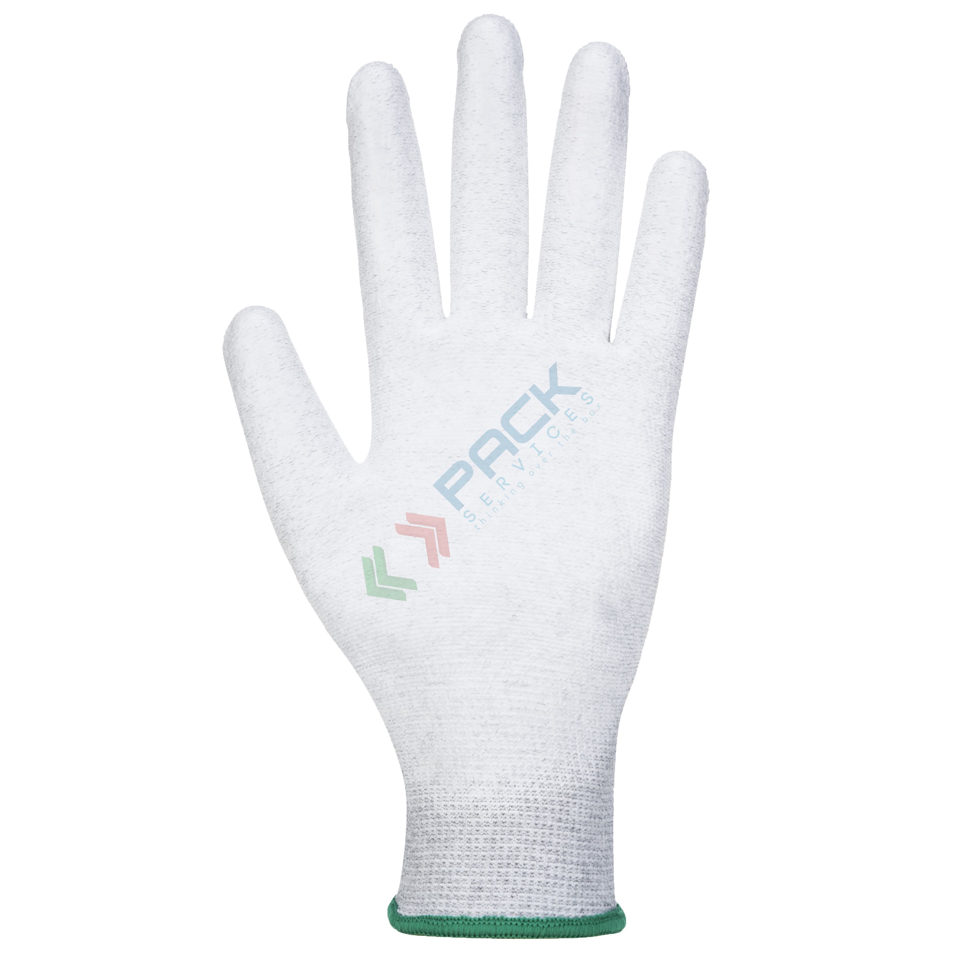 Guanti in cotone, rinforzati, colore: bianco, 12 paia, Nero, 579