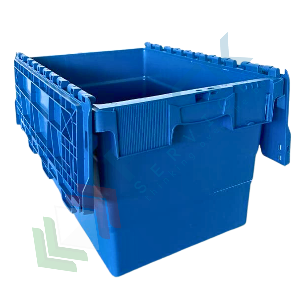 Scatola Plastica Grande Cassetta In Plastica HDPE Per Carne 40 Lt - Sovrapponibile, Misure 600x400x200 Mm, Omologata DIN 55423 Cassa Alimentare