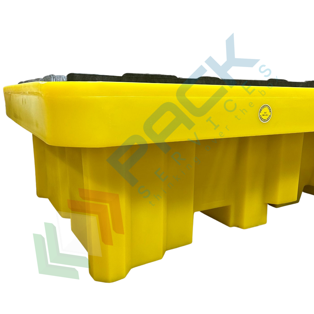 Vasca Di Contenimento Liquidi In Plastica PE - Per 2 Fusti, Capacit&agrave; 280 Lt