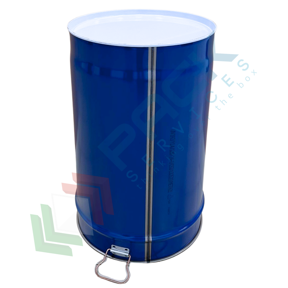 Bidone Sterk Plast B100R - Capacità 100 Litri, Con Rubinetto, Blu, Diametro 52 Cm - Foto 4