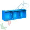 Cassettiera porta minuteria in plastica (PET), con 3 cassetti, Mis. 600 L x 155 P x 175 H mm, colore blu, Tipologia: Cassettiera Crystal Box, Versione: Profondità 15,5 cm, Cassetti/e nr.: 3, Colore: Blu vendita, produzione, prezzi e offerte