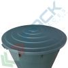 Bidone in plastica (HDPE) per la raccolta dell'acqua piovana, capacità 500 Lt, Mis. Ø 1040 x 890 H mm, colore verde (coperchio incluso), Tipologia: Bidone Acqua Piovana, Capacità: 500 Lt, 2 image vendita, produzione, prezzi e offerte