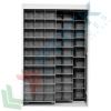 Armadio con cassettiere porta minuteria, capacità 120 cassetti, 2 pannelli fissi + 2 scorrevoli, colore grigio scuro, Tipologia: Scaffale con Pannelli Scorrevoli, Tipo Contenitore: Cassette Portaminuteria, Versione: 2 Fissi + 2 Scorrevoli, Cassetti/e nr.: 120, Colore: Grigio Scuro, Misura: 1270 L x 600 P x 1950 H mm vendita, produzione, prezzi e offerte