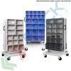 Carrello porta minuteria, in metallo, Mis. 610 L x 610 P x 1355 H mm, con 4 ruote, Tipologia: Carrello, Tipo Contenitore: Cassette Portaminuteria, Versione: Standard, Cassetti/e nr.: Vuoto, Colore: Grigio, Misura: 610 L x 610 P x 1355 H mm, 6 image vendita, produzione, prezzi e offerte