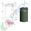 Fossa settica monocamerale, A.E. 20, Mis. Ø 1200 x 2050 H mm, capacità 2200 Lt, Utilizzo: Trattamento Primario, Tipologia: Fossa Settica, Volume (Lt): 2200, Versione: Monocamerale, 10 image vendita, produzione, prezzi e offerte