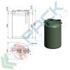 Fossa settica monocamerale, A.E. 30, Mis. Ø 1400 x 2300 H mm, capacità 3500 Lt, Utilizzo: Trattamento Primario, Tipologia: Fossa Settica, Volume (Lt): 3500, Versione: Monocamerale, 10 image vendita, produzione, prezzi e offerte