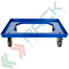 Carrello per cassette norma Europa in ABS, Mis. base 60 x 40 cm, 4 ruote in gomma (2 sterzanti + 2 sterzanti con freno), portata 300 kg, modello con apertura superiore, colore blu, Tipologia: Carrello 60 x 40, Versione: Piano Aperto, Colore: Blu, Materiale Ruote: Gomma, Versione Ruote: 4 Sterzanti (2 con Freno), 8 image vendita, produzione, prezzi e offerte