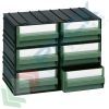 Cassettiera in plastica componibile con 6 cassetti, mis. 225 L x 133 P x 169 H mm, colore verde, Tipologia: Cassettiera Mini, Cassetti/e nr.: 6, Formato: Formato C, Colore: Nero + Verde vendita, produzione, prezzi e offerte