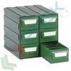 Cassettiera in plastica componibile con 6 cassetti e 12 separatori, mis. 225 L x 263 P x 228 H mm, colore verde, Tipologia: Cassettiera Maxi, Cassetti/e nr.: 6 + 12 Separatori, Formato: Formato L, Colore: Nero + Verde vendita, produzione, prezzi e offerte