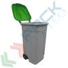 Bidone spazzatura per la raccolta differenziata rifiuti, capacità 100 Lt, con coperchio a cerniera, colore grigio-verde, Tipologia: Bidone, Capacità: 100 Lt, Chiusura: Coperchio a Cerniera, Versione: Standard, Colore: Grigio + Verde, 5 image vendita, produzione, prezzi e offerte