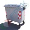 Cassonetto per la raccolta differenziata rifiuti, capacità 660 Lt, certificato UNI EN 840, coperchio piano, colore grigio chiaro, Tipologia: Cassonetto UNI EN 840, Capacità: 660 Lt, Chiusura: Coperchio Piano, Versione: Standard, Colore: Grigio, 5 image vendita, produzione, prezzi e offerte