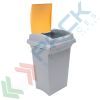 Pattumiera per la raccolta differenziata rifiuti, capacità 50 Lt, coperchio con cerniera, colore grigio/giallo, Tipologia: Pattumiera, Capacità: 50 Lt, Chiusura: Coperchio a Cerniera, Versione: Standard, Colore: Giallo, 3 image vendita, produzione, prezzi e offerte
