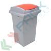 Pattumiera per la raccolta differenziata rifiuti, capacità 50 Lt, coperchio con cerniera, colore grigio/rosso, Tipologia: Pattumiera, Capacità: 50 Lt, Chiusura: Coperchio a Cerniera, Versione: Standard, Colore: Rosso vendita, produzione, prezzi e offerte