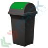 Pattumiera per la raccolta differenziata rifiuti, capacità 50 Lt, coperchio basculante, colore grigio/verde, Tipologia: Pattumiera, Capacità: 50 Lt, Chiusura: Coperchio Basculante, Versione: Standard, Colore: Verde, 3 image vendita, produzione, prezzi e offerte