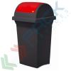 Pattumiera per la raccolta differenziata rifiuti, capacità 50 Lt, coperchio basculante, colore grigio/rosso, Tipologia: Pattumiera, Capacità: 50 Lt, Chiusura: Coperchio Basculante, Versione: Standard, Colore: Rosso, 3 image vendita, produzione, prezzi e offerte