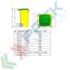 Bidone spazzatura per la raccolta differenziata rifiuti, capacità 80 Lt, certificato UNI EN 840, per uso esterno, colore verde, Tipologia: Bidone UNI EN 840, Capacità: 80 Lt, Chiusura: Coperchio a Cerniera, Versione: Standard, Colore: Verde, 5 image vendita, produzione, prezzi e offerte