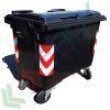Cassonetto per la raccolta differenziata rifiuti, capacità 660 Lt, certificato UNI EN 840, coperchio piano, colore nero, Tipologia: Cassonetto UNI EN 840, Capacità: 660 Lt, Chiusura: Coperchio Piano, Versione: Standard, Colore: Nero, 5 image vendita, produzione, prezzi e offerte