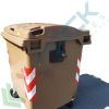 Cassonetto per la raccolta differenziata rifiuti, capacità 1100 Lt, certificato UNI EN 840, attacco maschio DIN 30700, coperchio piano, colore marrone, Tipologia: Cassonetto UNI EN 840, Capacità: 1100 Lt, Chiusura: Coperchio Piano, Versione: Standard, Colore: Marrone, 7 image vendita, produzione, prezzi e offerte