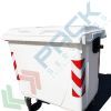 Cassonetto per la raccolta differenziata rifiuti, capacità 660 Lt, certificato UNI EN 840, coperchio piano, colore bianco, Tipologia: Cassonetto UNI EN 840, Capacità: 660 Lt, Chiusura: Coperchio Piano, Versione: Standard, Colore: Bianco, 7 image vendita, produzione, prezzi e offerte