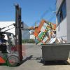 Benna ribaltabile con ruote, in rete di acciaio, capacità 2000 Lt, portata 2000 Kg, svuotamento con muletto, arancio RAL 2004, Tipologia: Benna Scarico con Muletto, Pareti: In Rete, Base: 4 Ruote, Capacità: 2000 Lt, Portata (Kg): 2000, 7 image vendita, produzione, prezzi e offerte