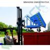 Benna ribaltabile con ruote, in acciaio, capacità 400 Lt, svuotamento manuale e con muletto, arancio RAL 2004, Tipologia: Benna Scarico Manuale o con Muletto, Pareti: Chiuse, Base: 4 Ruote, Capacità: 400 Lt, Portata (Kg): 1000, 6 image vendita, produzione, prezzi e offerte