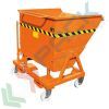Benna ribaltabile con ruote, in acciaio, capacità 675 Lt, svuotamento manuale e con muletto, arancio RAL 2004, Tipologia: Benna Scarico Manuale o con Muletto, Pareti: Chiuse, Base: 4 Ruote, Capacità: 675 Lt, Portata (Kg): 1000, 5 image vendita, produzione, prezzi e offerte