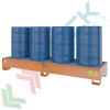 Vasca di contenimento liquidi in acciaio ideale per 4 fusti, volume di raccolta 460 Lt, Mis. 2680 L x 850 P x 330 H mm, colore arancio RAL 2001, Tipologia: Vasca per Fusti, Ideale per: 4 Fusti Lineari, Versione: Standard, Materiale: Acciaio, Volume di Raccolta (Lt): 460 vendita, produzione, prezzi e offerte