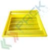 Vasca di contenimento liquidi in plastica (PE), per scaffalature, ideale per 2 fusti pallettizzati, volume di raccolta 140 Lt, Mis. 920 L x 1320 L x 220 H mm, colore giallo, Tipologia: Vasca per Fusti, Ideale per: 2 Fusti, Versione: per Scaffalatura, Materiale: Plastica, Volume di Raccolta (Lt): 140, 14 image vendita, produzione, prezzi e offerte