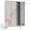 Armadio spogliatoio in metallo, 3 vani, Mis. 1020 L x 500 P x 1800 H mm, maniglia in metallo lucchettabile, Tipologia: Tradizionali, Nr. Vani: 3, Larghezza (cm): 102, Profondità (cm): 50, Altezza (cm): 180, Chiusura: Maniglia vendita, produzione, prezzi e offerte