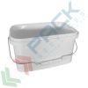 Secchio plastica (PP) rettangolare, capacità 5,5 Lt, Mis. 285 L x 195 P x 151 H mm, manico in metallo, chiusura a pressione (coperchio escluso), Tipologia: Secchio Rettangolare, Capacità: 5,5 Lt, Omologazione ADR: NO, Manico: Metallo, Colore: Bianco, Made In: Italia, 5 image vendita, produzione, prezzi e offerte